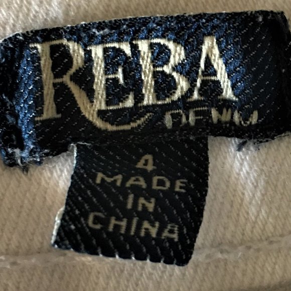 REBA DENIM White Raw Hem Cropped Skinny Jeans SZ 4 - Picture 10 of 11